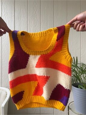 Colour block Sweater Vest